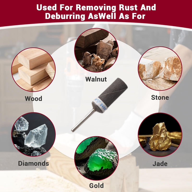 [Australia - AusPower] - QINGYIWL Pack of 20 Sanding Attachments for Dremel, 180/240/400/600/800/1000 Grit Sanding Sleeves Set with 3 mm Shank, Sanding Sleeves for Sanding and Polishing 