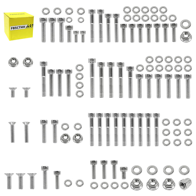 [Australia - AusPower] - 304 Stainless Steel Engine Bolt Kit Compatible with Honda Trail 90 CT90 1966-1979（119Pcs） 