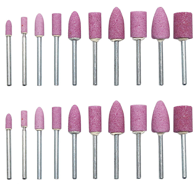 Sharpening Stone Bits Grinding Wheels Dremel Accessories Wood Carving Engraving Set 3mm Mandrel 20pcs Rose