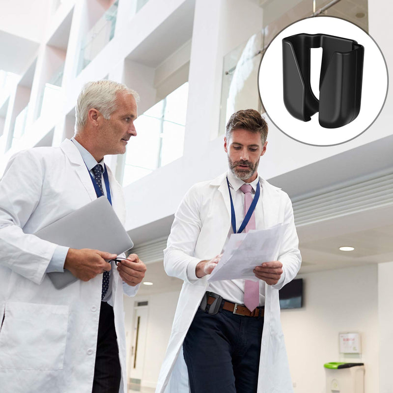 [Australia - AusPower] - BBTO 3 Pcs Stethoscope Holder Clip Plastic Nursing Waist Belt Lightweight Portable Stethoscope Holster Hip Holder for Physician Doctor Nurse No More Neck Carrying Loss Misplacement(Black) Black 