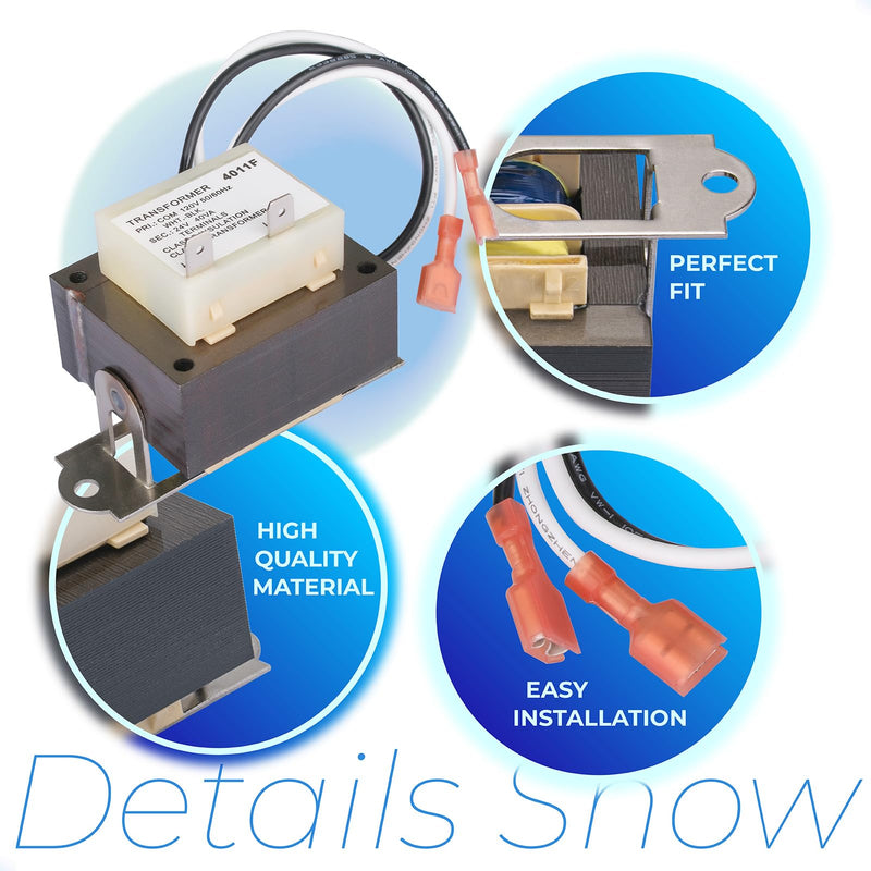 [Australia - AusPower] - ANTOBLE 0130M00140S 120V to 24V Transformer for Goodman Amana HVAC Furnace Transformers Replacement Parts Primary 120V WHT BLK Secondary 24V 40VA Heater Hvac Multi Tap Class 2 Control with Foot Mount 