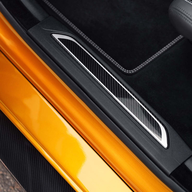 PATIKIL 3.9" x 9.8ft Black Carbon Fiber Air-Release Adhesive Vinyl Tape Roll, 6D Universal Anti-Scratches Vehicle Protection Vinyl Wrap Film for Car Trucks RVs SUV 3.9" x 9.8ft (6D)