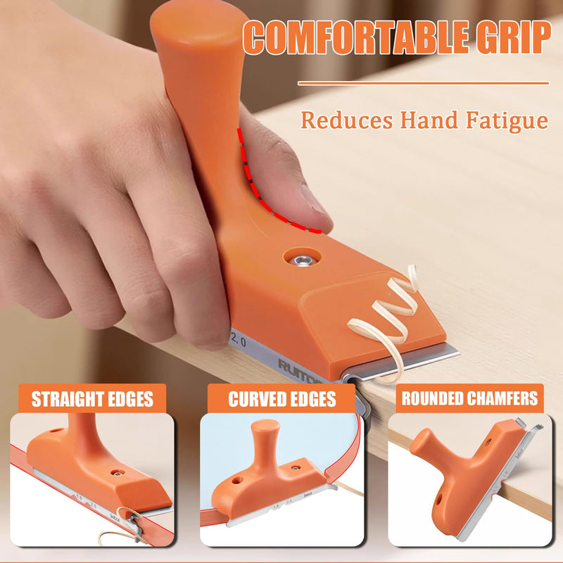 [Australia - AusPower] - RUITOOL Edge Banding Trimmer with Sharp Stainless Steel Blades and Ergonomic Grip, Suitable for Veneer, PVC, and ABS on Straight, Curved, and Chamfered Edges 