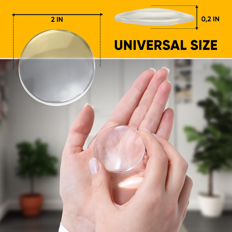 [Australia - AusPower] - Vellax Wall Protectors 6 Pack Clear, Reusable Door Bumper with Self Strong Adhesive for Stopping Wall Damage & Noise from Doors, Refrigerators & More in Your Home - Durable, Shock Absorbent & Discreet 