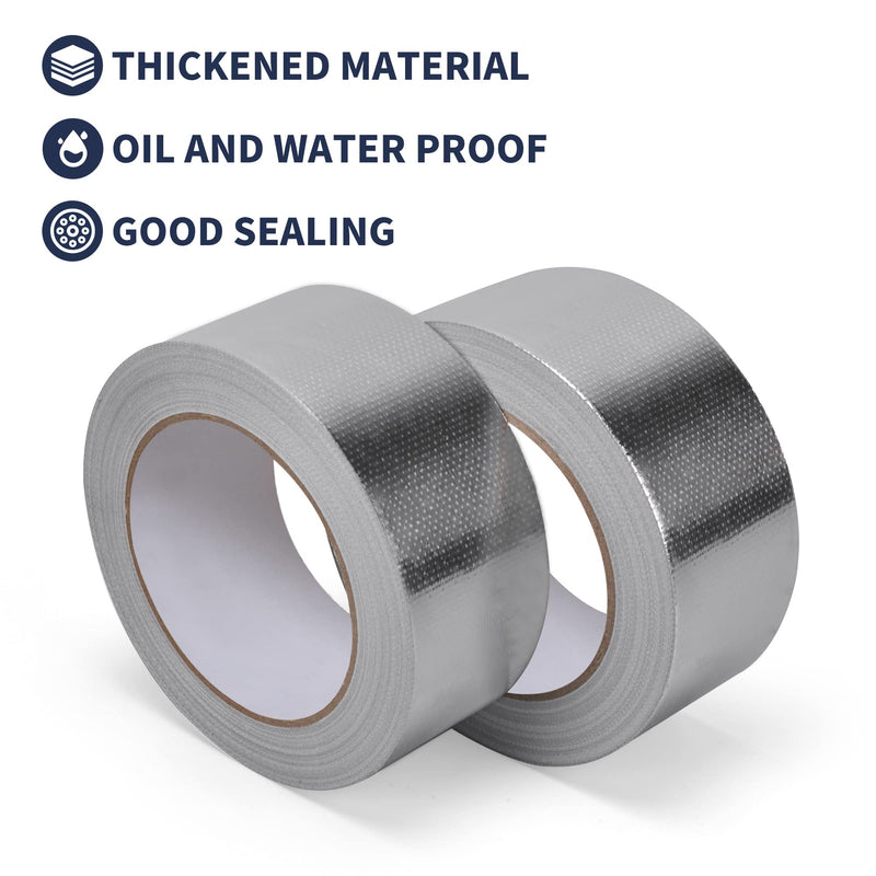TAPEBEAR Heat Shield Tape Aluminized Fiberglass Cool Tape 3inch x 65Yards, Self-Adhesive Reflective Thermal Barrier Tape Heat Resistant for Air Dryer Vent, HVAC, Heating Unit, Auto, Pipe, 196Ft 3inch x 65yard 1