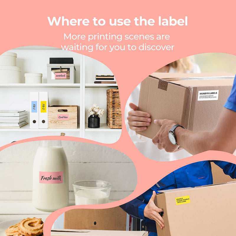 2.25"x1.25" Yellow Direct Thermal Labels+2 Inch Round Thermal Labels