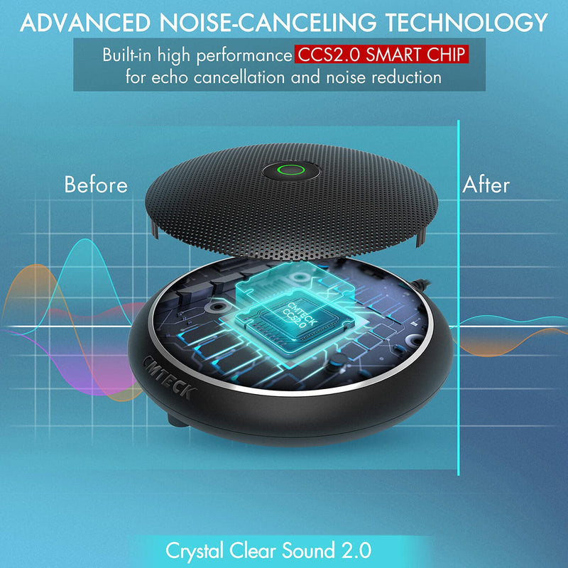 [Australia - AusPower] - CMTECK Conference USB Microphone, Omnidirectional Condenser PC Mic for Video, Streaming, VoIP Calls, Plug & Play Compatible with Mac OS X Windows CM-003 