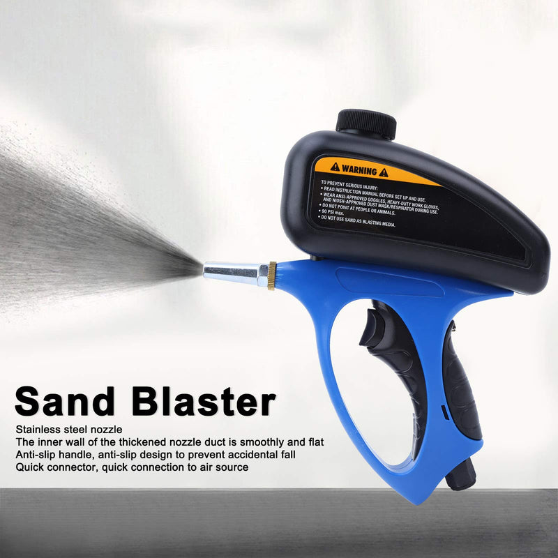 [Australia - AusPower] - Sand Blaster, Professional Anti-Rust Sand Blasting Machine, Hand Gravity Feed, Media Jet Gun, Portable Sand Blaster, Small Nozzle, Pneumatic Sand Blaster, Grinding Air Sandblasting Gun 