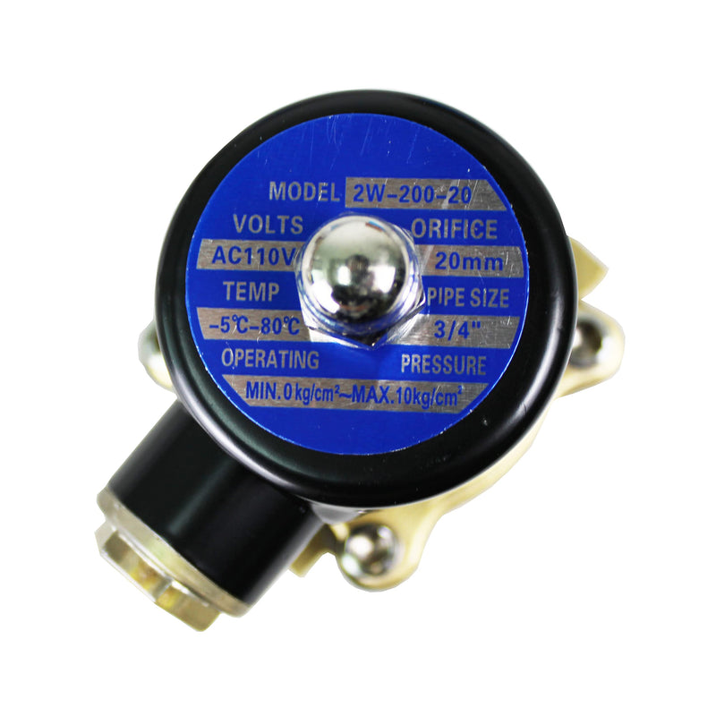 [Australia - AusPower] - HFS(R) Normally Closed Electric Solenoid Valve for Water Air Gas (110V AC 3/4IN NPT) 110V AC 3/4IN NPT 