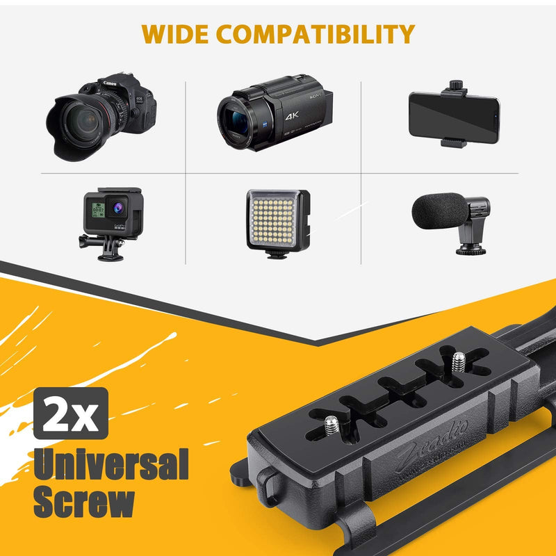 [Australia - AusPower] - Zeadio Video Action Stabilizing Handle Grip Handheld Stabilizer with Hot-Shoe Mount for Canon Nikon Sony Panasonic Pentax Olympus DSLR Camera Camcorder Single Handed 