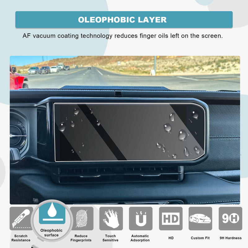 [Australia - AusPower] - CDEFG for 2024 Wrangler JL 12.3-Inch Screen Protector for 2024 Wrangler Rubicon Sahara Sport S Sport Willys Tempered Glass Screen Protector Foils Navigation Radio Touch Screen Display Screen Glass Protector for 2024 Wrangler 12.3IN 