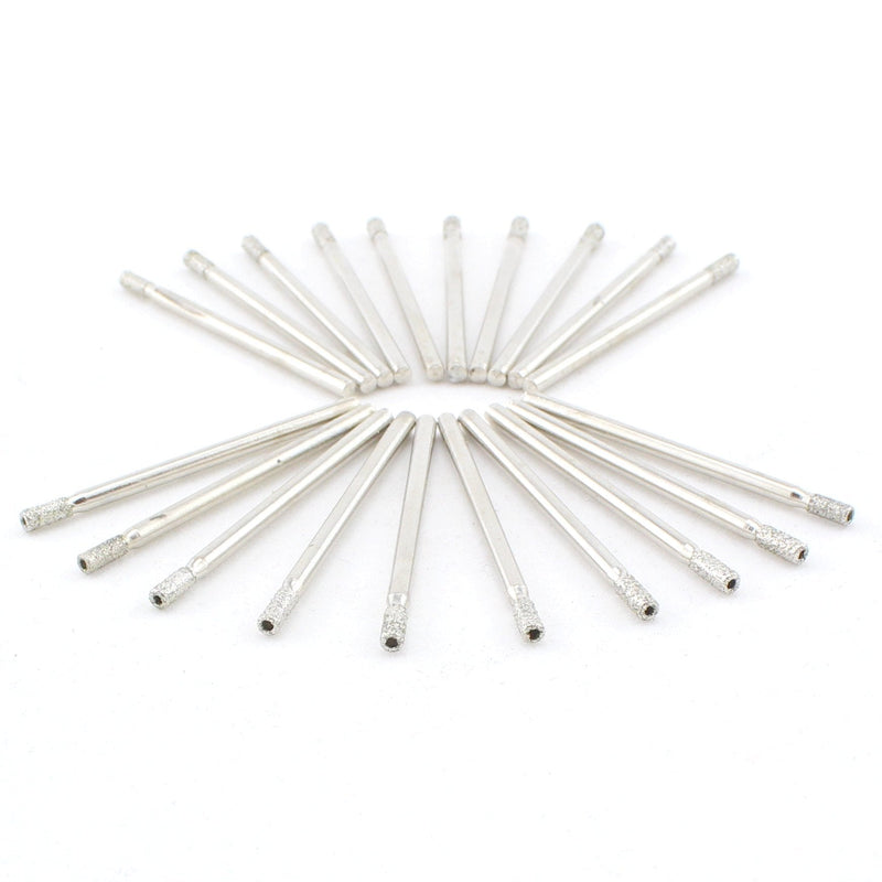 [Australia - AusPower] - JINGLING 2.5mm 3/32" inch Diamond Small Drill Bit Hole Saw Masonry Tools for Glass Tile Stone Pack of 20Pcs 2.5mm(3/32 inch) 