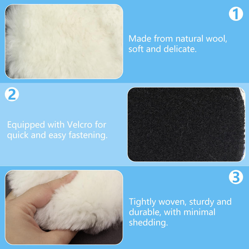 [Australia - AusPower] - Pack of 6 Polishing Pads 125 mm Lambswool Hood Polishing Attachment Angle Grinder Wool Polishing Hood with for Car Polisher Random Orbital Sander Polishing Machine 