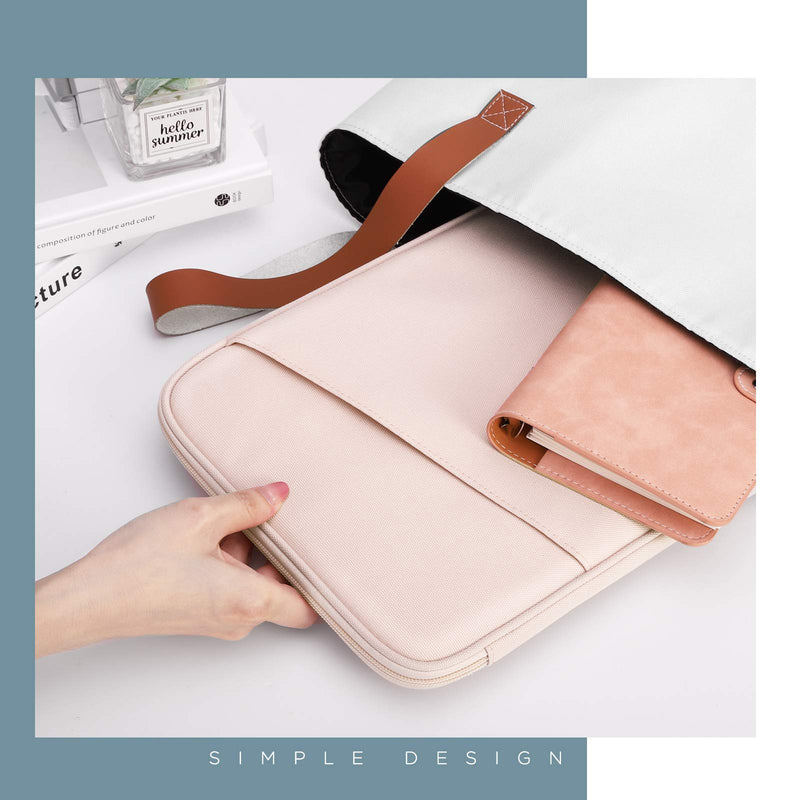 [Australia - AusPower] - TiMOVO 9-11" Tablet Sleeve for iPad 10.2 2021-2019, iPad 10th Generation 2022, iPad Air 5/4 10.9, iPad Pro 11 2022-2018, Galaxy Tab S9/S8/A8/A7 2023, Protective Case with Pocket, Pink 9-11 Inch 