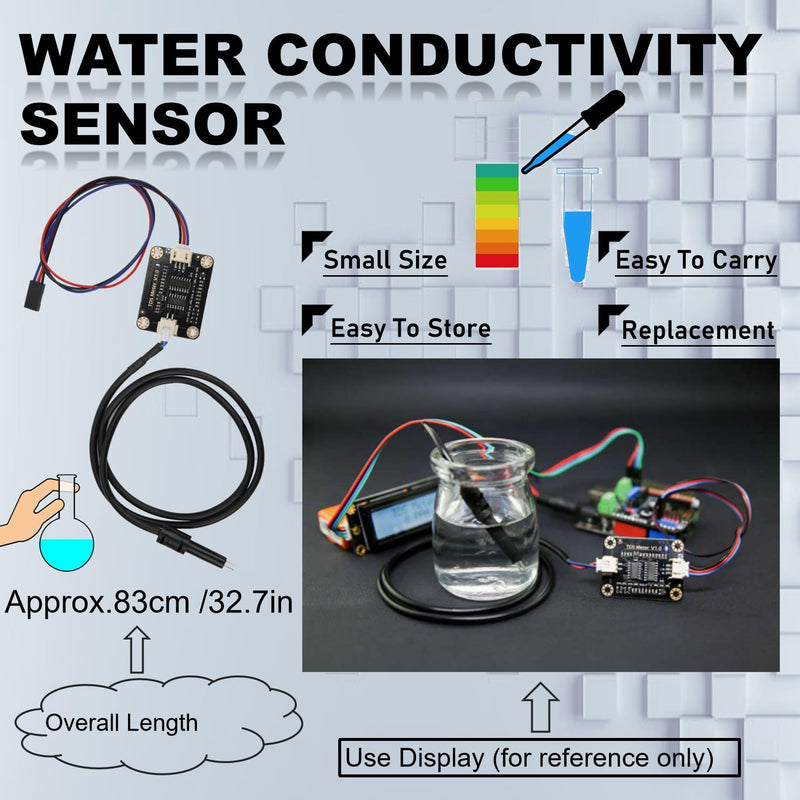 [Australia - AusPower] - TDS Water Conductivity Sensor, Water Quality Monitoring Sensor Module,Plug and Play TDS Meter Probe Water Quality Monitoring for Liquid Quality Monitoring Detection Tester Module Parts 