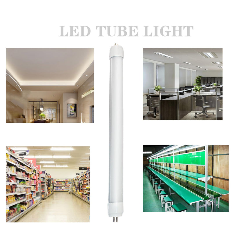 [Australia - AusPower] - 4 Pack F15T8 LED Replacement Bulb,120V,7W,5000K Daylight White,F15T8 LED Rotatable End Caps,Frosted Cover,18 Inch Led Bulb 4 Count (Pack of 1) 