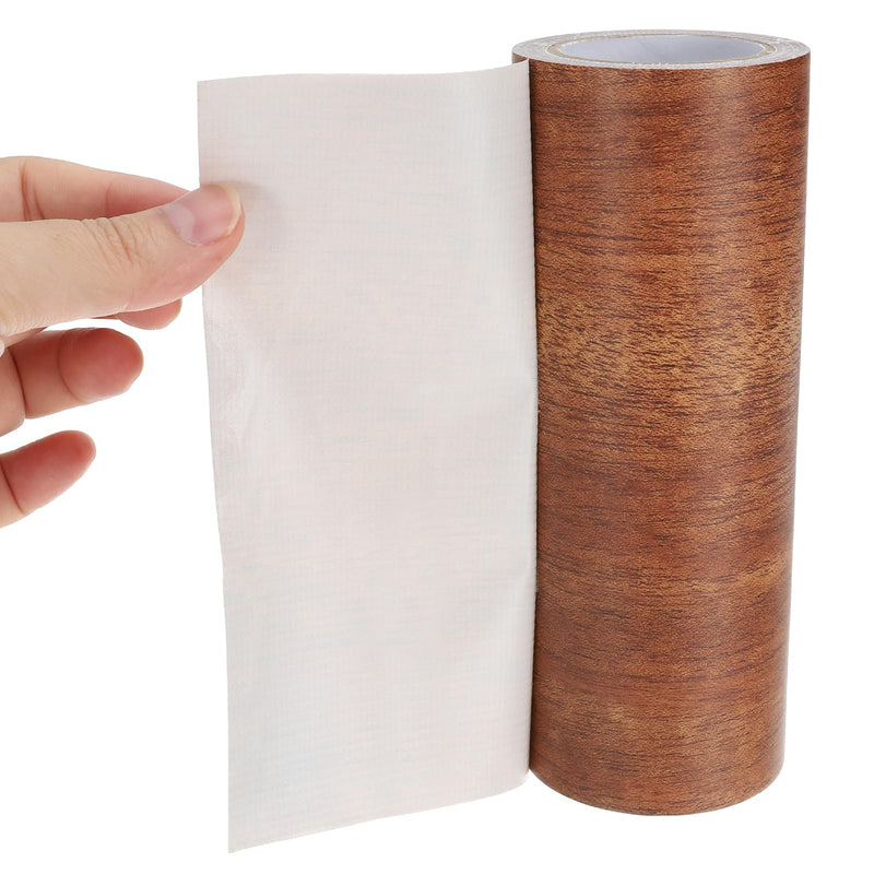 PATIKIL Wood Grain Repair Tape 6" x15ft, Self Adhesive Realistic Textured Repair Tape Patch for Floor Door Table Cabinets Desk,Mahogany 6"x15ft Mahogany