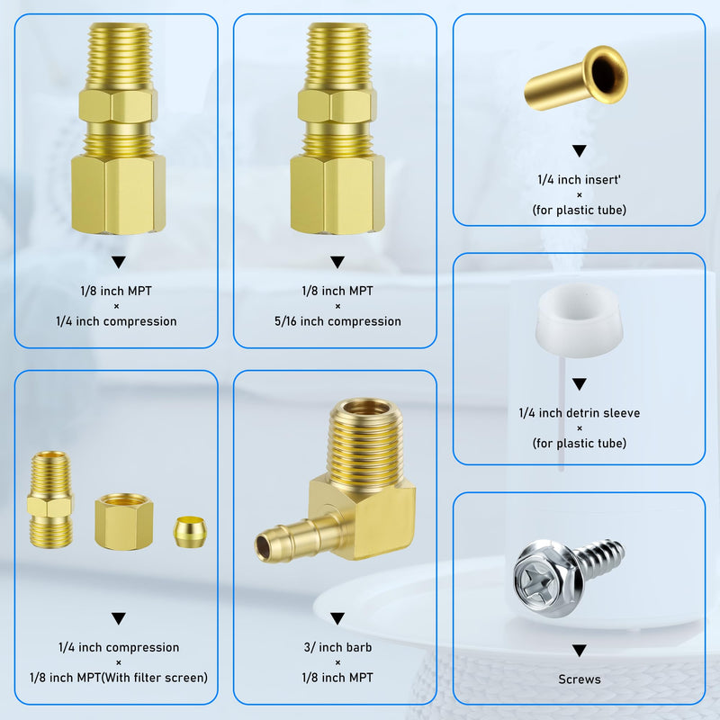 Universal Humidifier Solenoid Valve UHS24 24Vol-Compatible with Aprilaire 4040 General 990-53 and HE280 32001639-002 U147112 by TOMOON