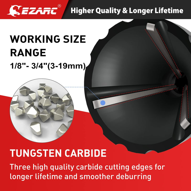 [Australia - AusPower] - EZARC Deburring Chamfer Tool Set, 2PCS External Internal Rotary Deburring & Chamfer Tool, External Debur Coverage, Remove Burr for Newly Cut Pipes 2 PCS 