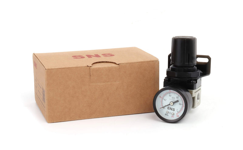 [Australia - AusPower] - SNS Air Compressor Pressure Regulator With Bracket and Gauge Female Thread 1/4 NPT 0-150 PSI Adjustable AR2000-N02 2000-N02 Ar 