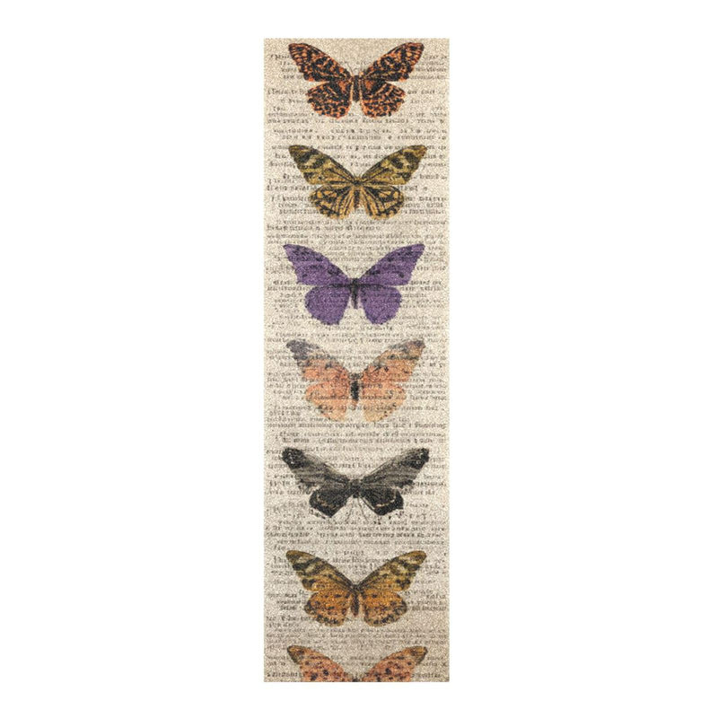 Skateboard Grip Tape Sheet 33.1 x 9.1 Inch Longboard Grip Tape Griptape Skateboard Scooter Sandpaper Griptape Beige Vintage Butterflies