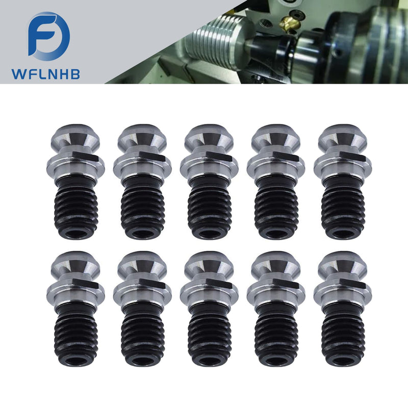 [Australia - AusPower] - WFLNHB 10Pcs CAT40 45° Coolant Pull Stud Retention Knob Fit for CNC Machining Machines 
