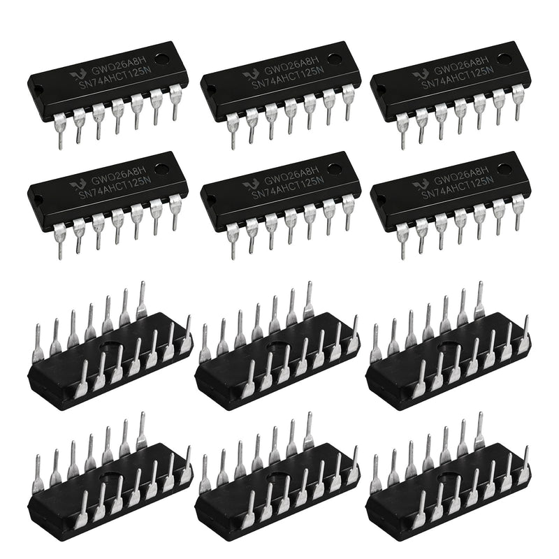 SN74AHCT125N Quadruple Bus Buffer Gate IC DIP-14, Suitable for Electronics Projects and Microcontroller Interfaces, Pack of 10