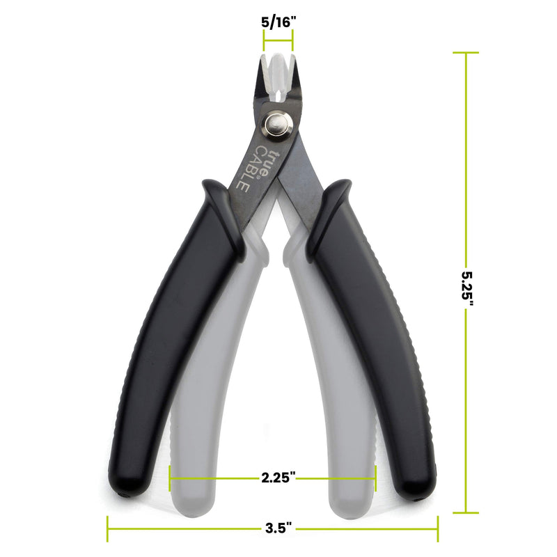 [Australia - AusPower] - trueCABLE Precision Sharp Flush Cutter, 5” Side Cutting Pliers, Hardened Carbon Steel Tool, Durable Construction, Cut Wire Up To 16 AWG 1 Pack 