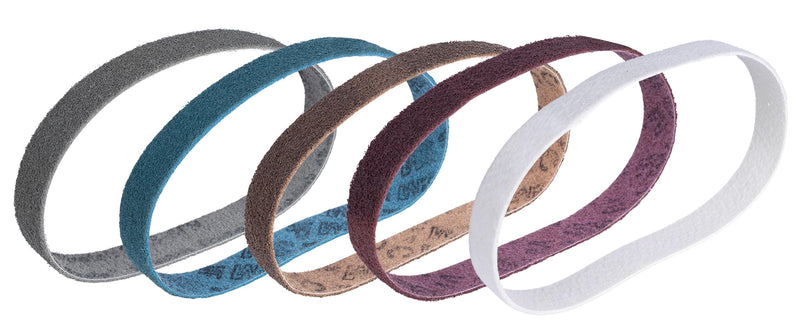 [Australia - AusPower] - Made with 5 pieces 3 M SC-BS Brite sanding belt sanding belt fleece belt pipe belt sander sanding machine (grade: type T polishing colour: white, 30 mm x 533 mm) 30mm x 533mm Grade: Type T Polishing Colour: White 