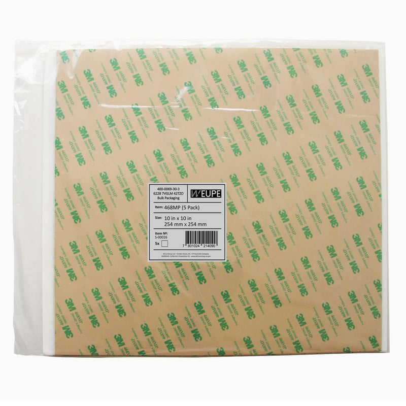 [Australia - AusPower] - Adhesive Transfer Tape, Double Sided Transfer Sheet, 468MP, 8inch x 8inch (5-Pack) 8 inch x 8 inch 
