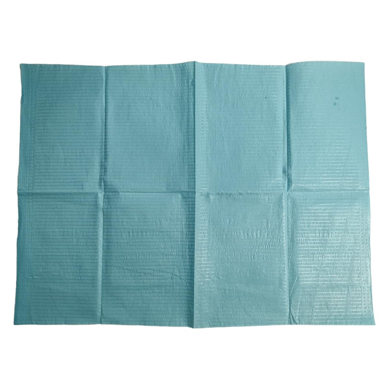 [Australia - AusPower] - Disposable Dental Bibs 125PCS 3 Ply Waterproof Tattoo Bib Sheet for Patients Nail Paper Towels (Blue) Blue 