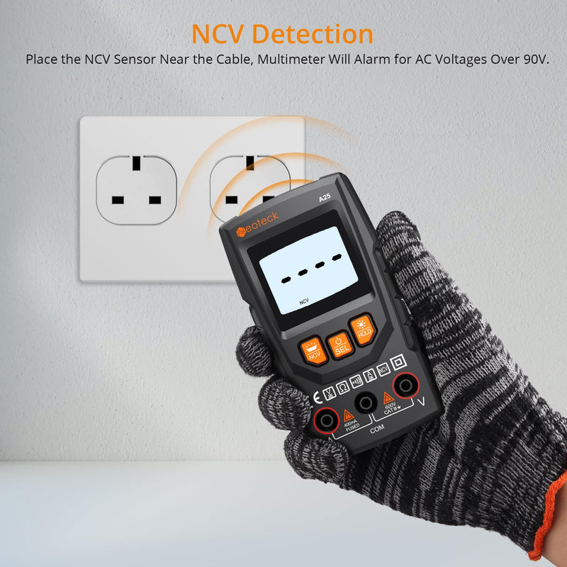 [Australia - AusPower] - Neoteck Professional Electrical Kit: 3-in-1 Multimeter with Phase Sequence Detection & Smart Multimeter, 6000 & 4000 Counts, AC/DC Voltage/Current, Resistance, Continuity, Capacitance, NCV, Data Hold 