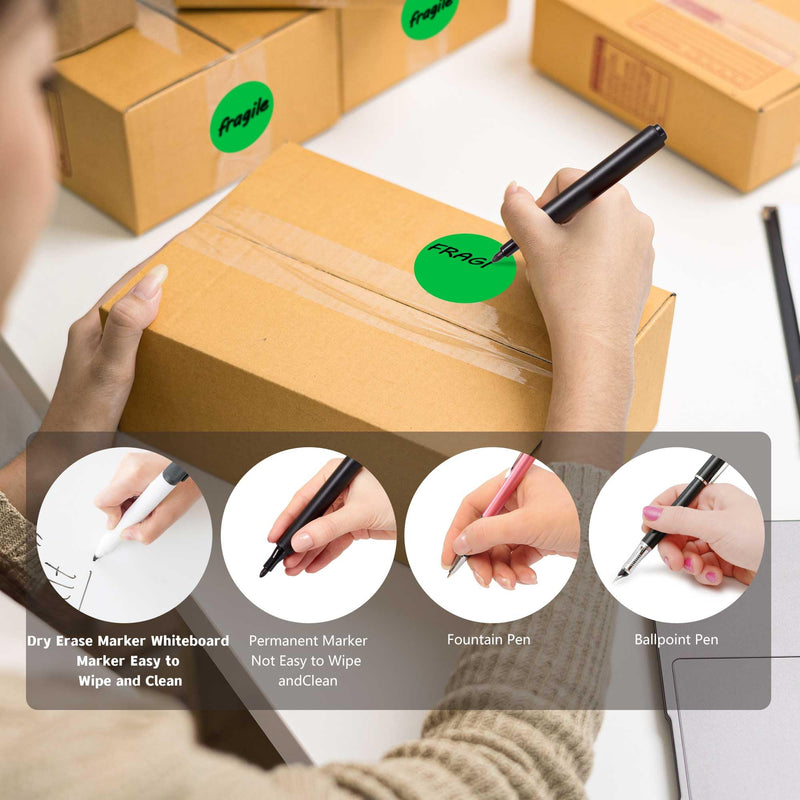 PARLAIM 2 inch Round Color-Code Dot Sticker Labels, 4 Rolls 2000 Adhesive Label Pack in Dispenser Box, Green 4 Rolls-2000PCS