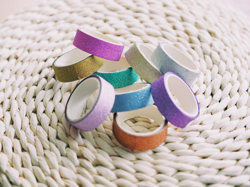 Phantomon Washi Tape Craft Tape Set 30 Roll Wide Decorative Tape for Art, DIY Decor, Scrapbook, Glitter Washi Masking Tape