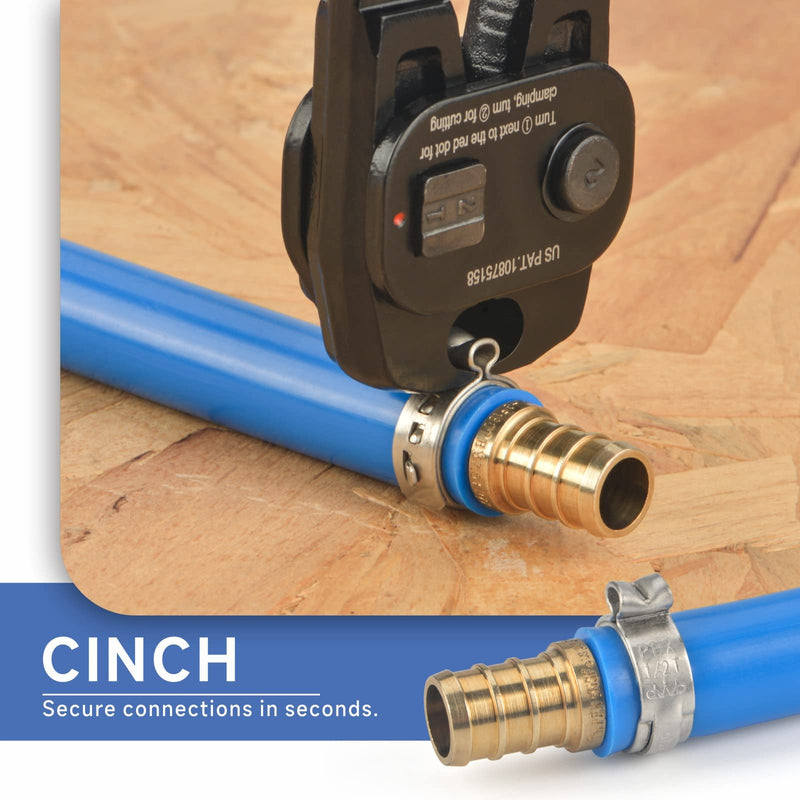 [Australia - AusPower] - iCRIMP Ratchet PEX Cinch&Remove Tool for 3/8 to 1-inch Stainless Steel Clamps-work with ASTM F2098 and Non 2098 Single Ear Hose Clamps PEX Clamp Cinch & Removal Tool 