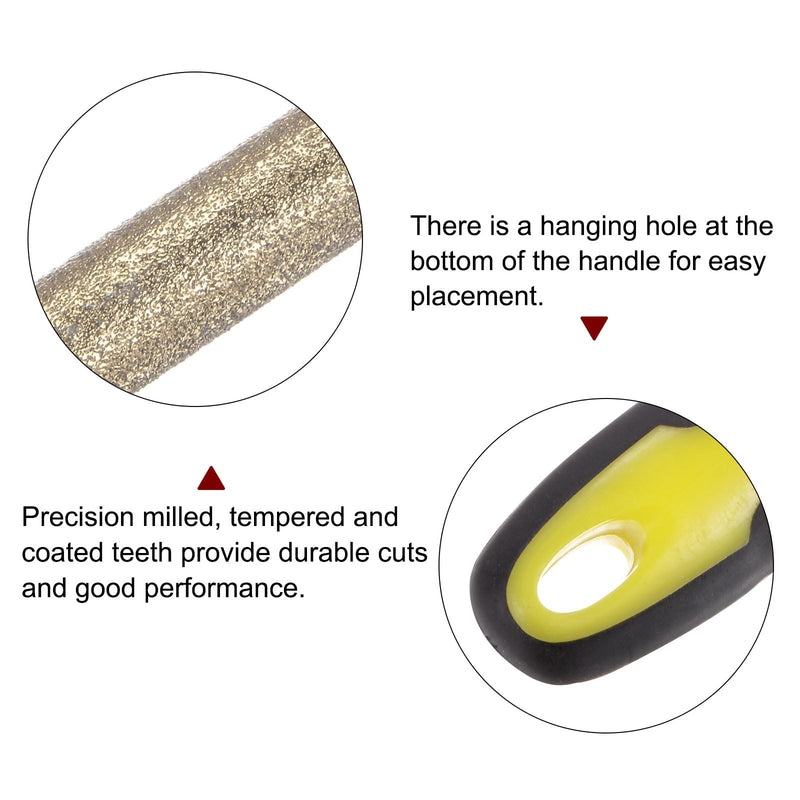 [Australia - AusPower] - sourcing map Diamond Chainsaw File 3/16 Inch (4.8 mm) 80 Grits Round Cutting Sharpening Rasp with Plastic Handle for Chainsaw Polishing 3/16" 
