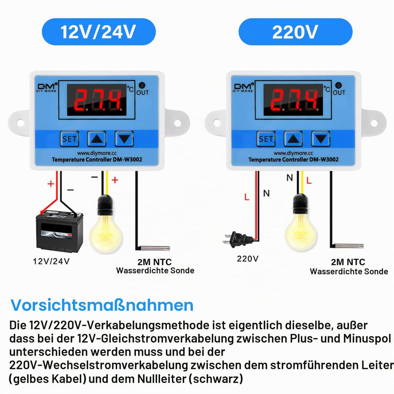 diymore Digital Temperature Controller AC 110V-220V Microcomputer Thermostat Controller Switching Module