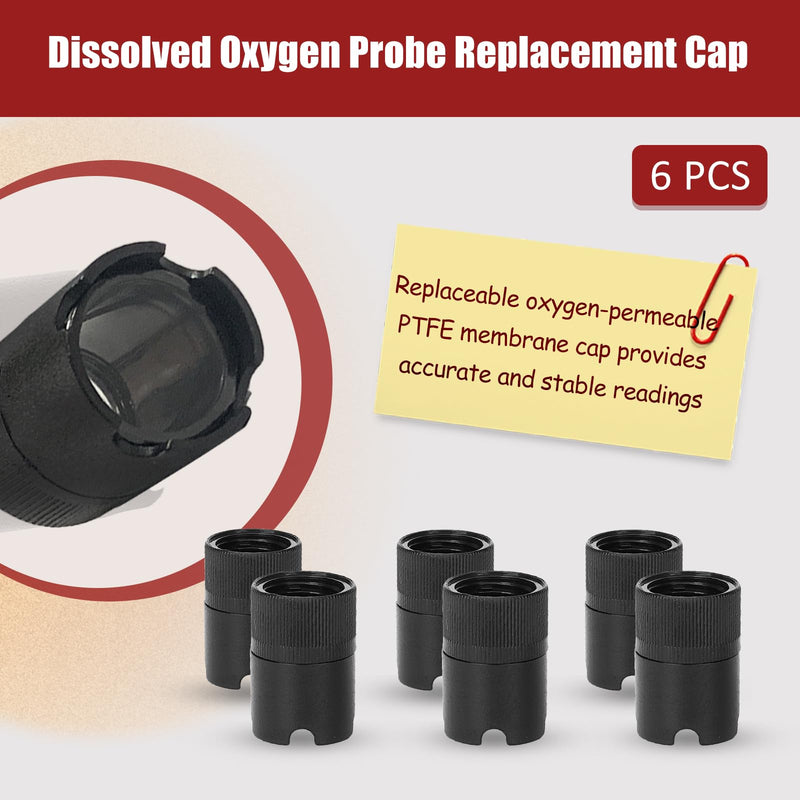 [Australia - AusPower] - Dissolved Oxygen Meter Accessories,Dissolved Oxygen Meter Calibration Solution Electrolyte Solution Membrane Cap Kit,1 * 50ml Zero-Oxygen Solution,2 * 30ml Electrolyte Solution,6 PCS of Membrane Cap 