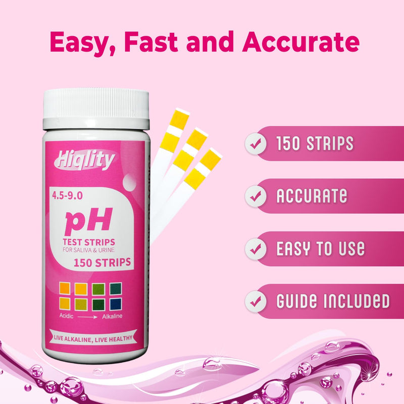 [Australia - AusPower] - pH Test Strips – 150 Count – pH Range 4.5–9 – for Urine and Saliva – Litmus Paper, pH Paper for Women and Male, and pH Balance Testing,Home Use 
