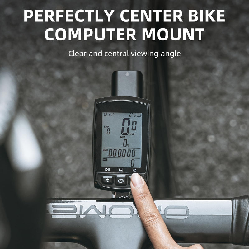 [Australia - AusPower] - ROCKBROS Bike Computer Mount, Out Front Aluminum Bicycle Computer Mount for Road Bikes Aero Integrated Handlebar Compatible with Garmin, Wahoo, Bryton and GoPro Big Logo 