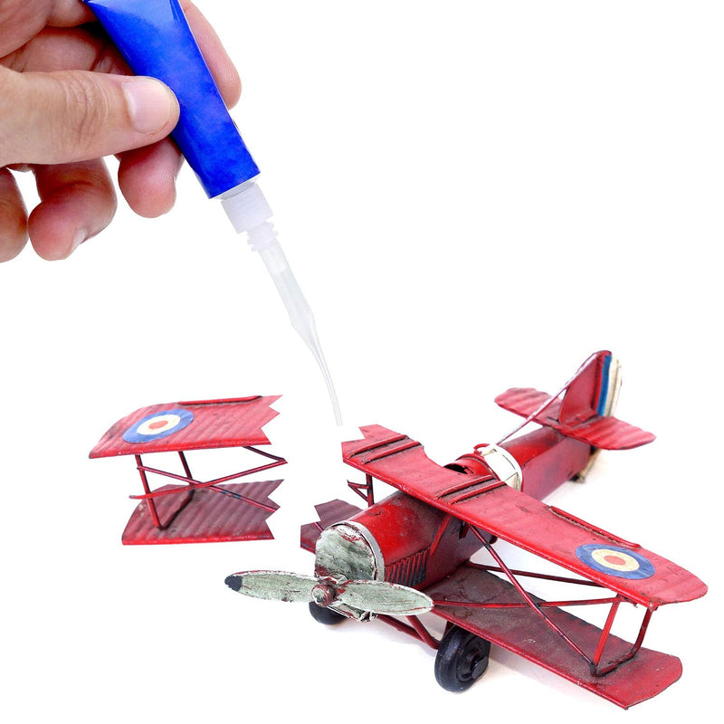 [Australia - AusPower] - Hsei 200 Pcs Micro-Tips Plastic Glue Bottle Tips Glue Extender Precision Applicator for Crafting, Lab Dispensing, Adhesive Dispensers 
