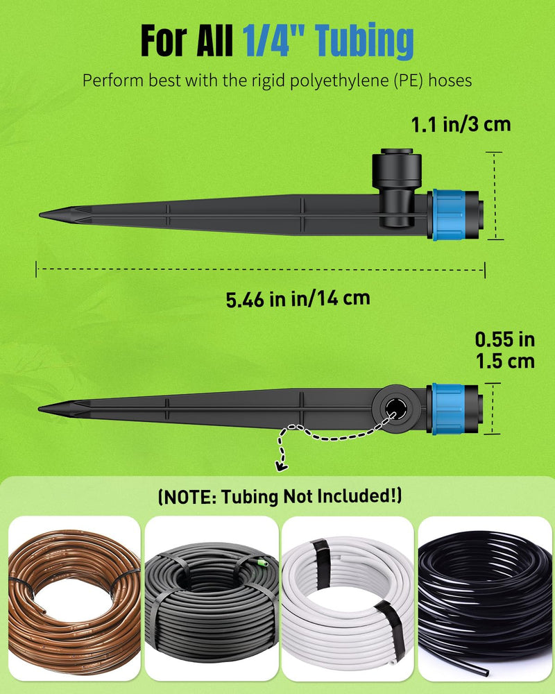 [Australia - AusPower] - Pawfly 30 Pcs Push-to-Fit Drip Irrigation Emitters with Adjustable 360 Degree Water Flow Irrigation Drippers Drip Emitters Sprinklers with Stake Drip Irrigation System Parts for 1/4 Inch Tubing 30PCS Drip Irrigation Emitters Sprayer 