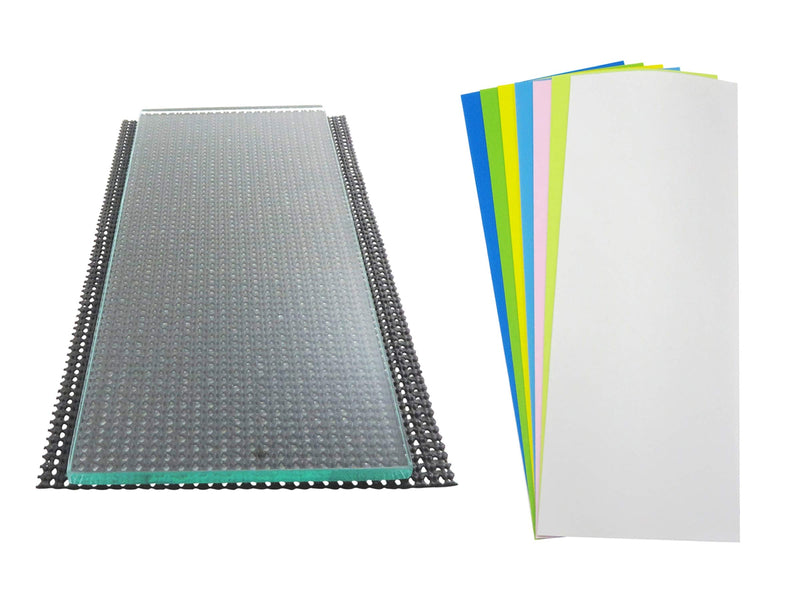 Taytool 279182 Single Sheet 5/16 x 5 x 12 Dead Flat Float Plate Glass with 7 Sheets Lapping Microfinishing Film for Scary Sharp Sharpening System