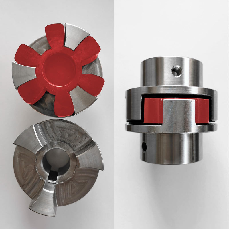 [Australia - AusPower] - Uxcell 4pcs L110 Jaw Coupling Insert, Urethane Flexible Solid Type Center Insert for L-Jaw Couplings, Red 