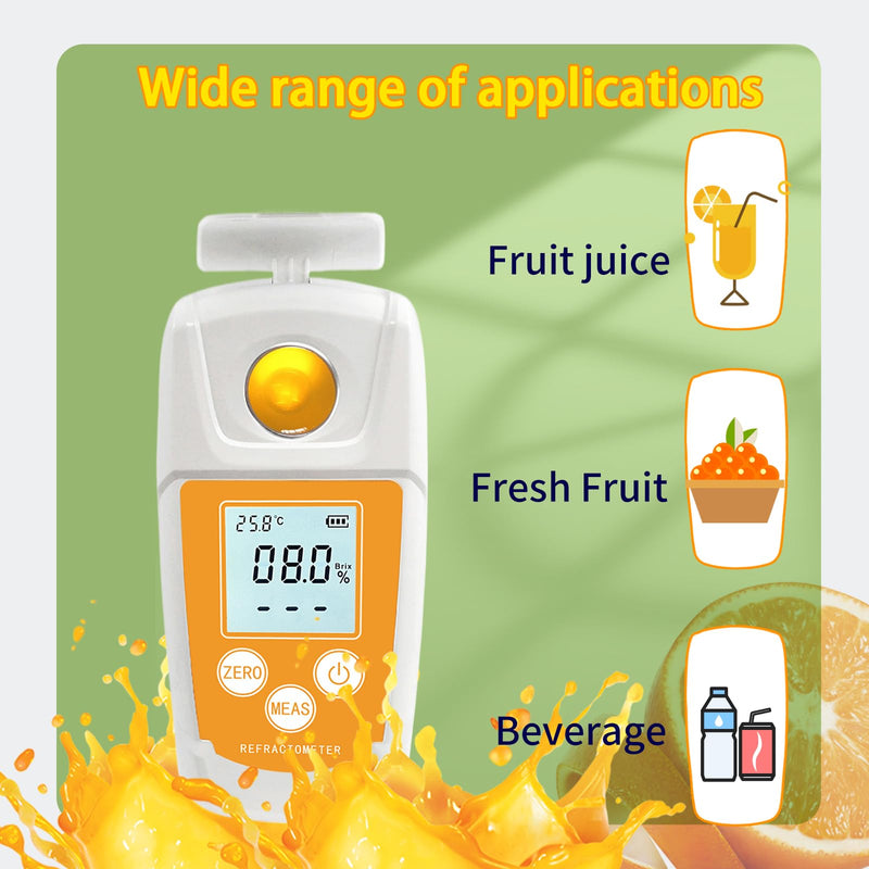 [Australia - AusPower] - 0-55% Brix Meter,High Precision Digital Brix Refractometer with ATC for Fruit,Juice,Beverages,Suger Content Measurement in Wine Making,Beer Brewing,Homebrew Kit 0-55%Brix 