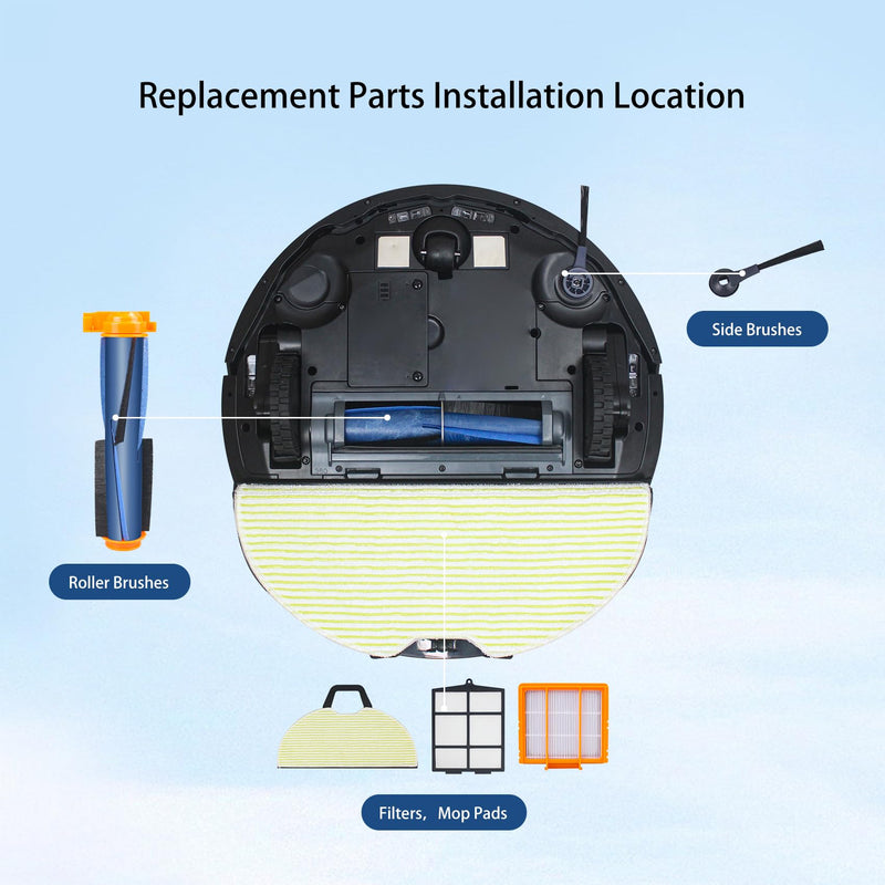 Replacement Parts for Shark RV2400WD RV2402WD AV2610WA AV2630WA RV2400WS UR2450WD Matrix 2-in-1 Robot Vacuum (15 Pack) 15 Pack