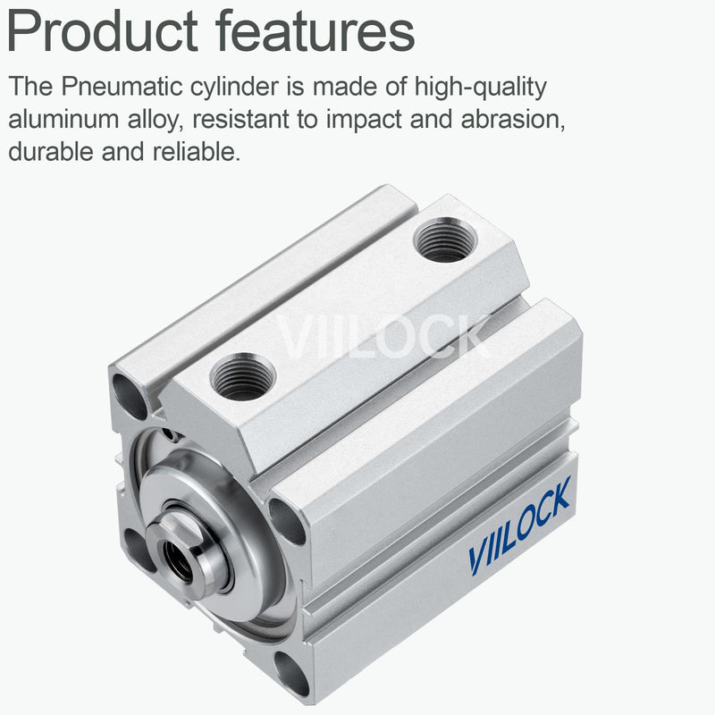 [Australia - AusPower] - Pneumatic Air Cylinder 50mm Bore 50mm Stroke, Thin Air Cylinder Double Action Hydraulic Cylinders SDA 50 X 50 50mm x 50mm 