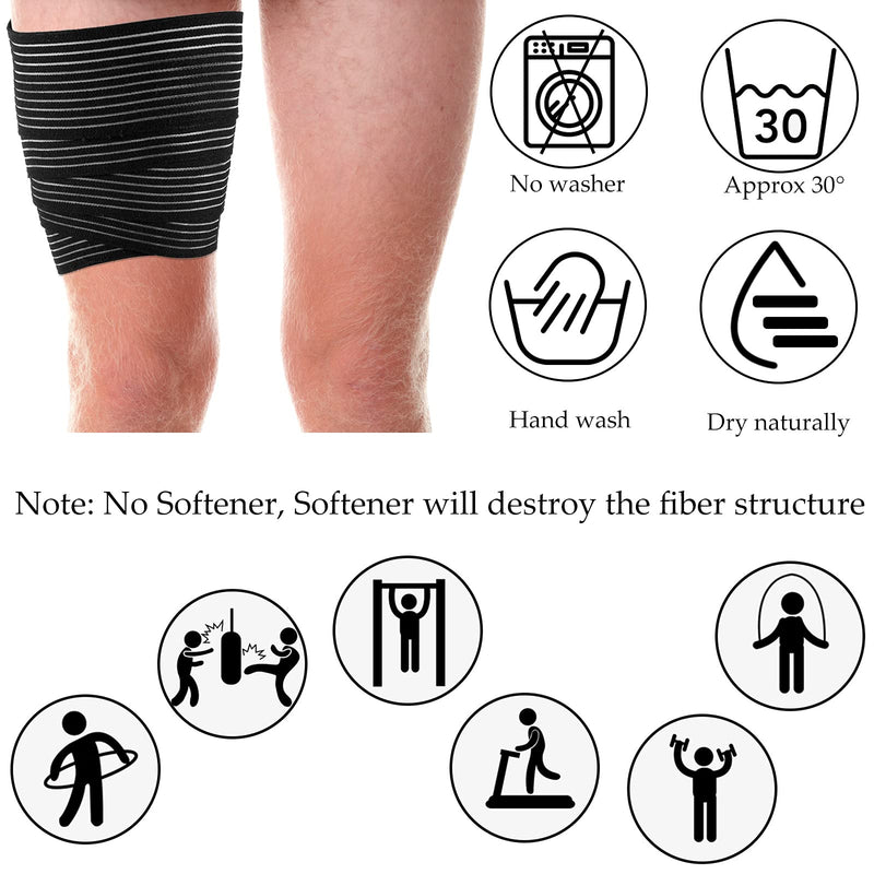 [Australia - AusPower] - Syhood Compression Bandage Wraps for Leg, Elastic Calf Compression Sleeve Ankle Support, Adjustable Plus Size for Men and Women Stabilising Ligament, Joint Pain, Sports(2 Pieces,71 Inches) 2 71 Inches 