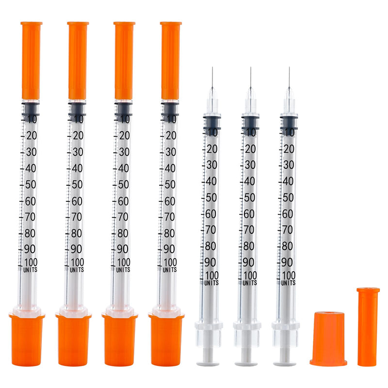 U-100 1ml 31ga Disposable Syringe and 31G x 6 mm (1/4") Needle, Lab Dispensing Supplies, 100Pack 31G 1cc 1/4" 6mm 100 pack