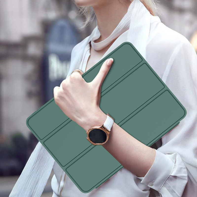 [Australia - AusPower] - ZryXal iPad Air Case 5th Generation/4th Generation 2022/2020 10.9 Inch, Smart iPad Case[Support Touch ID and Auto Wake/Sleep] with Auto 2nd Gen Pencil Charging (New Midnight Green) New Midnight Green 